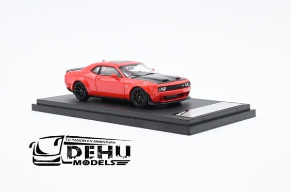 Auto a Escala 1/64 Dodge Challenger SRT Hellcat Rojo - Negro, STHDCRN Stance Hunters - Imagen 3