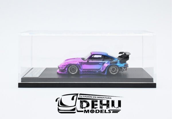 Auto a Escala 1/64 Porsche 993 RWB Rauh-Welt Begriff Chrome Purple Cromo Rosa - Azul - Morado, STWCRR24 Street Warrior - Imagen 11