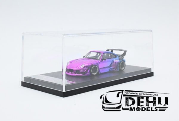 Auto a Escala 1/64 Porsche 993 RWB Rauh-Welt Begriff Chrome Purple Cromo Rosa - Azul - Morado, STWCRR24 Street Warrior - Imagen 10