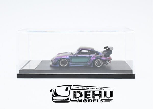 Auto a Escala 1/64 Porsche 993 RWB Rauh-Welt Begriff Tornasol (Mosca) Cromo Azul - Morado, STWP993RWBCAM Street Warrior - Imagen 10