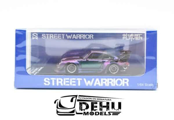 Auto a Escala 1/64 Porsche 993 RWB Rauh-Welt Begriff Tornasol (Mosca) Cromo Azul - Morado, STWP993RWBCAM Street Warrior - Imagen 11