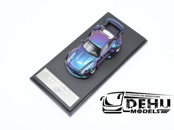 Auto a Escala 1/64 Porsche 993 RWB Rauh-Welt Begriff Tornasol (Mosca) Cromo Azul - Morado, STWP993RWBCAM Street Warrior - Imagen 9