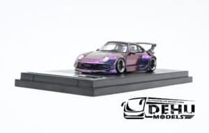 Auto a Escala 1/64 Porsche 993 RWB Rauh-Welt Begriff Tornasol (Mosca) Cromo Azul - Morado, STWP993RWBCAM Street Warrior