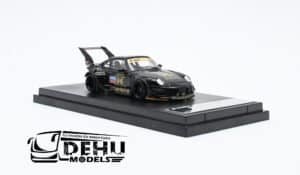 Auto a Escala 1/64 Porsche 993 RWB Rauh-Welt Begriff Chariene 96 Negro - Oro, STWP993RWBNEO Street Warrior