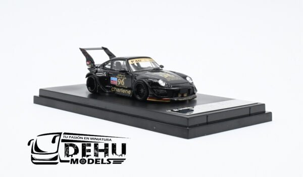 Auto a Escala 1/64 Porsche 993 RWB Rauh-Welt Begriff Chariene 96 Negro - Oro, STWP993RWBNEO Street Warrior