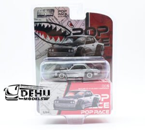 Auto a Escala 1/64 Skyline GT-R V8 Drift Hakosuka Chrome Enigma Co. Chasse Gris Diecast, 005-2 Pop Race