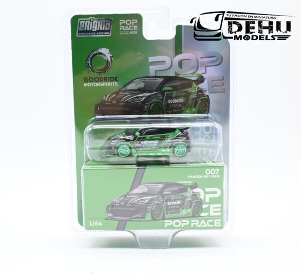 Auto a Escala 1/64 Pandem GR Yaris Goodride Motorsport Enigma Co. Chasse 007-2 Pop Race
