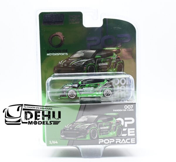 Auto a Escala 1/64 Pandem GR Yaris Goodride Motorsport Enigma Co. 007 Pop Race