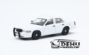 Auto a Escala 1/64 Ford Crown Victoria Police Interceptor Blanco CBP-074 596 Model