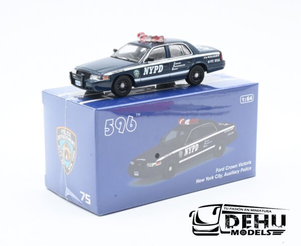Auto a Escala 1/64 Ford Crown Victoria New York City, Auxiliary Police CBP-075 596 Model - Imagen 11