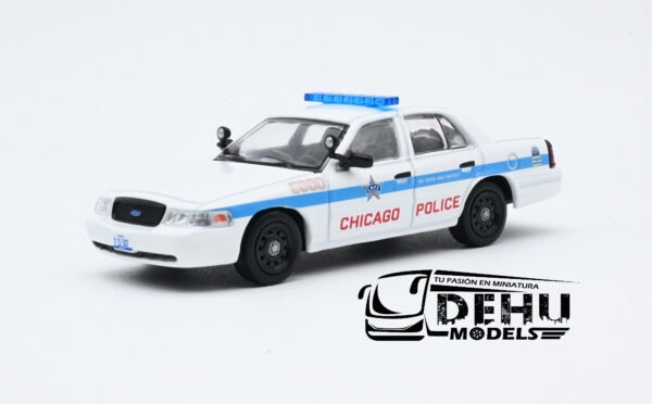 Auto a Escala 1/64 Ford Crown Victoria Chicago, Illinois Police CBP-076 596 Model