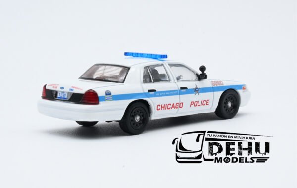Auto a Escala 1/64 Ford Crown Victoria Chicago, Illinois Police CBP-076 596 Model - Imagen 5