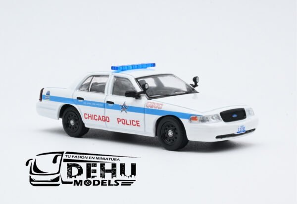 Auto a Escala 1/64 Ford Crown Victoria Chicago, Illinois Police CBP-076 596 Model - Imagen 3