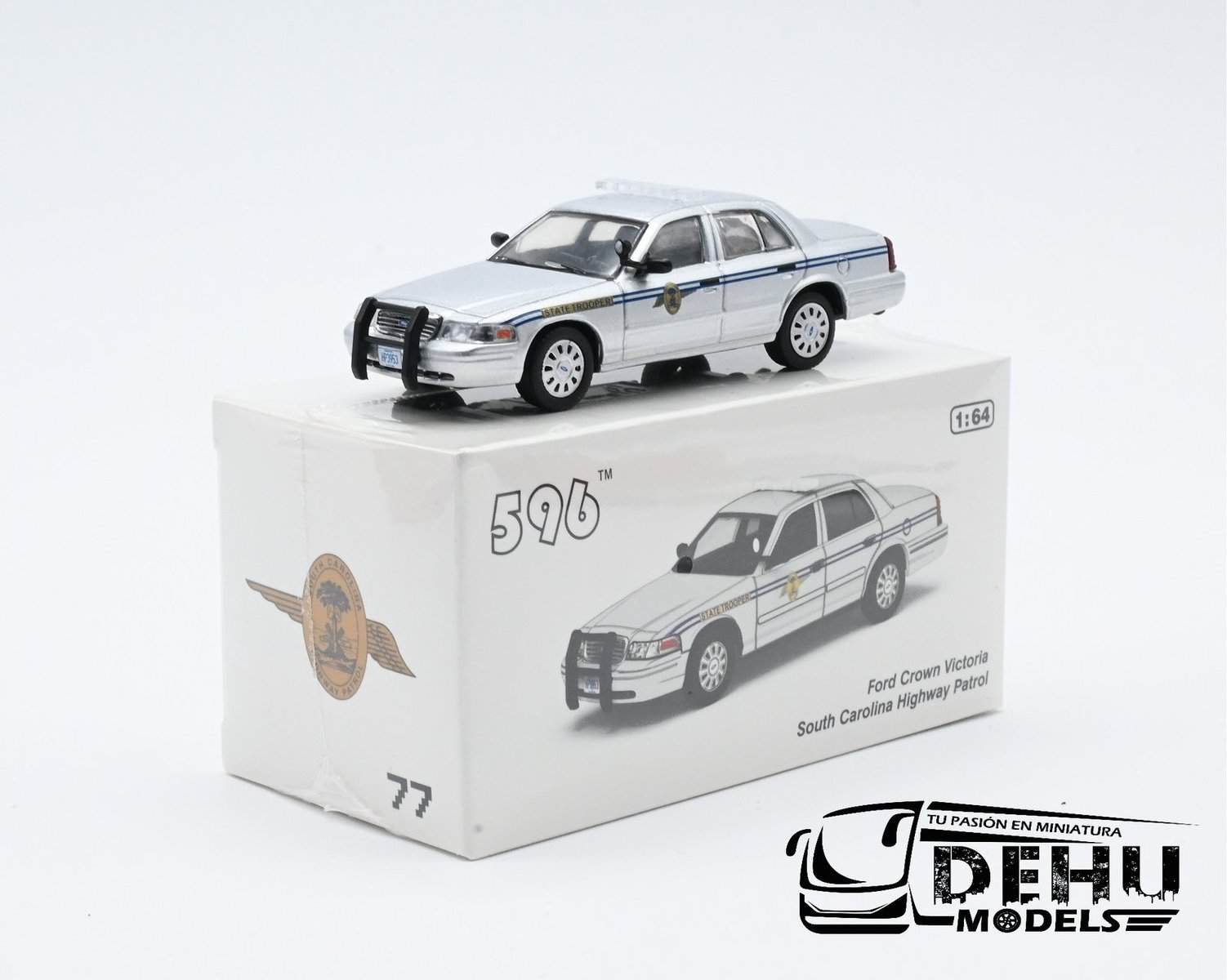 Auto a Escala 1/64 Ford Crown Victoria South Carolina Highway Patrol CBP-077 596 Model - Imagen 11
