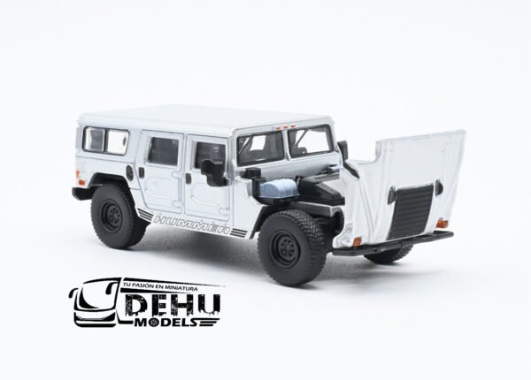 Auto a Escala 1/64 Hummer H1 Plateada CBP-078 596 Model - Imagen 6