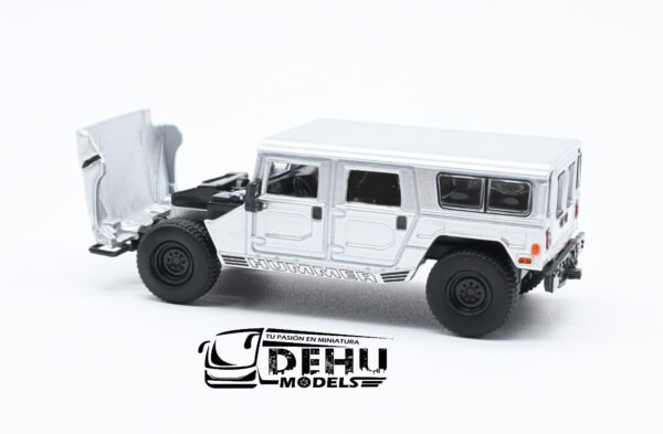 Auto a Escala 1/64 Hummer H1 Plateada CBP-078 596 Model - Imagen 7