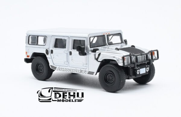 Auto a Escala 1/64 Hummer H1 Plateada CBP-078 596 Model - Imagen 3