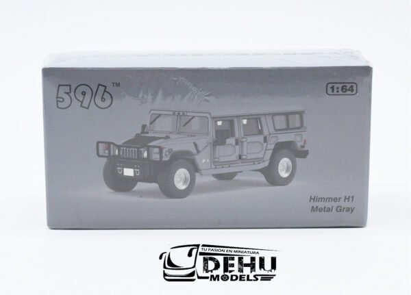 Auto a Escala 1/64 Hummer H1 Gris Metálico CBP-081 596 Model - Imagen 12