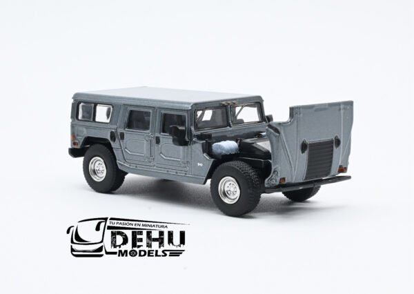 Auto a Escala 1/64 Hummer H1 Gris Metálico CBP-081 596 Model - Imagen 6