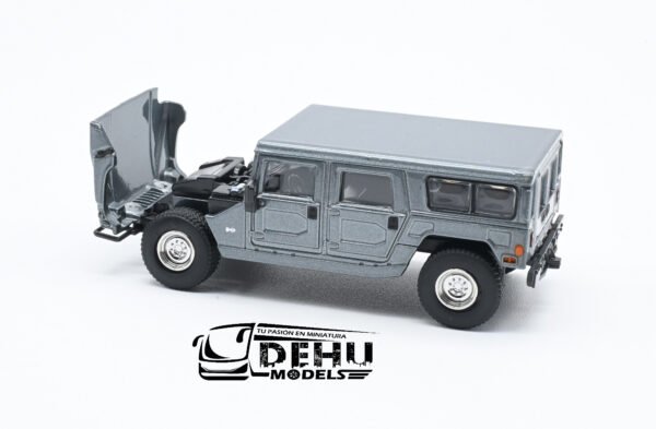 Auto a Escala 1/64 Hummer H1 Gris Metálico CBP-081 596 Model - Imagen 7