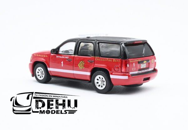 Camioneta a Escala 1/64 Chevrolet Tahoe Chicago IL Fire Dept CBP-088 596 Model - Imagen 6