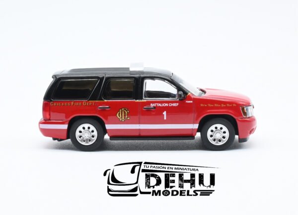 Camioneta a Escala 1/64 Chevrolet Tahoe Chicago IL Fire Dept CBP-088 596 Model - Imagen 4