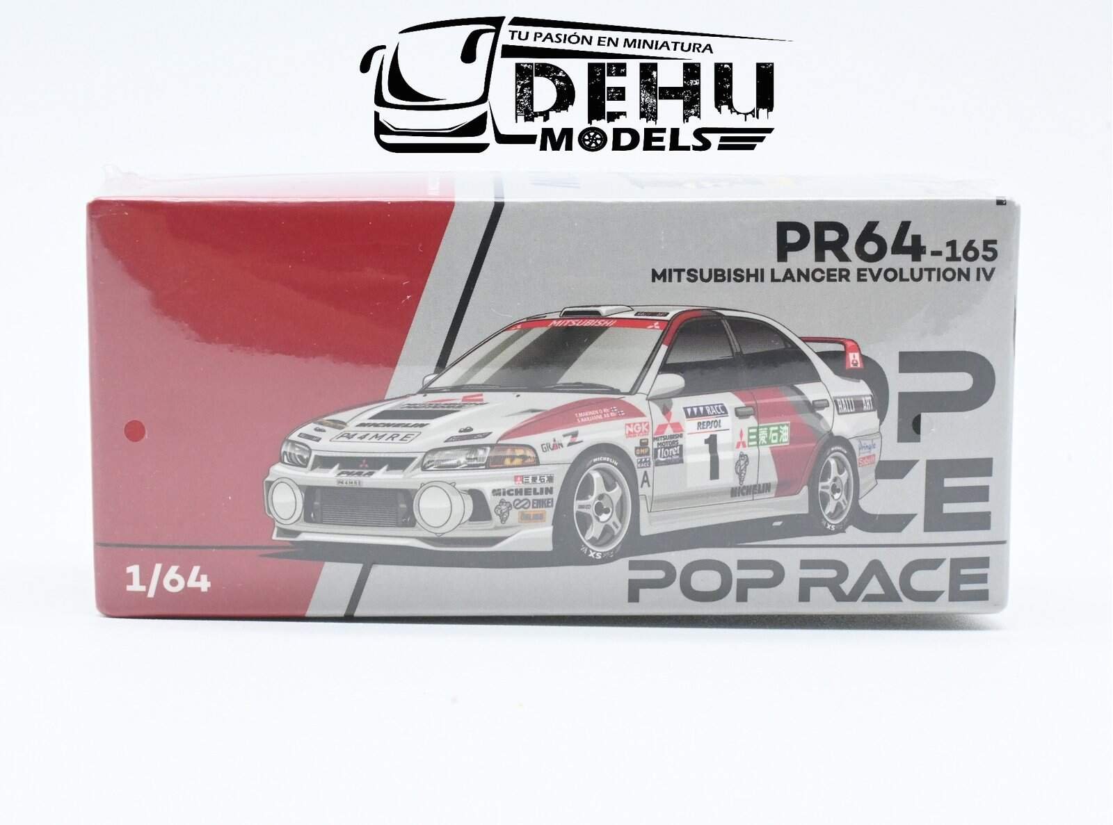 Auto a Escala 1/64 Mitsubishi Lancer Evolution IV 1997 Catalunya Rally Winner PR64-0165 Pop Race - Imagen 12