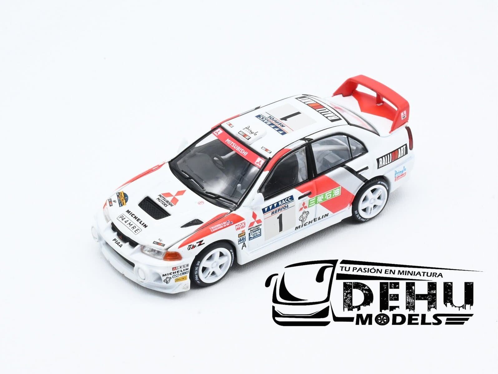 Auto a Escala 1/64 Mitsubishi Lancer Evolution IV 1997 Catalunya Rally Winner PR64-0165 Pop Race - Imagen 11