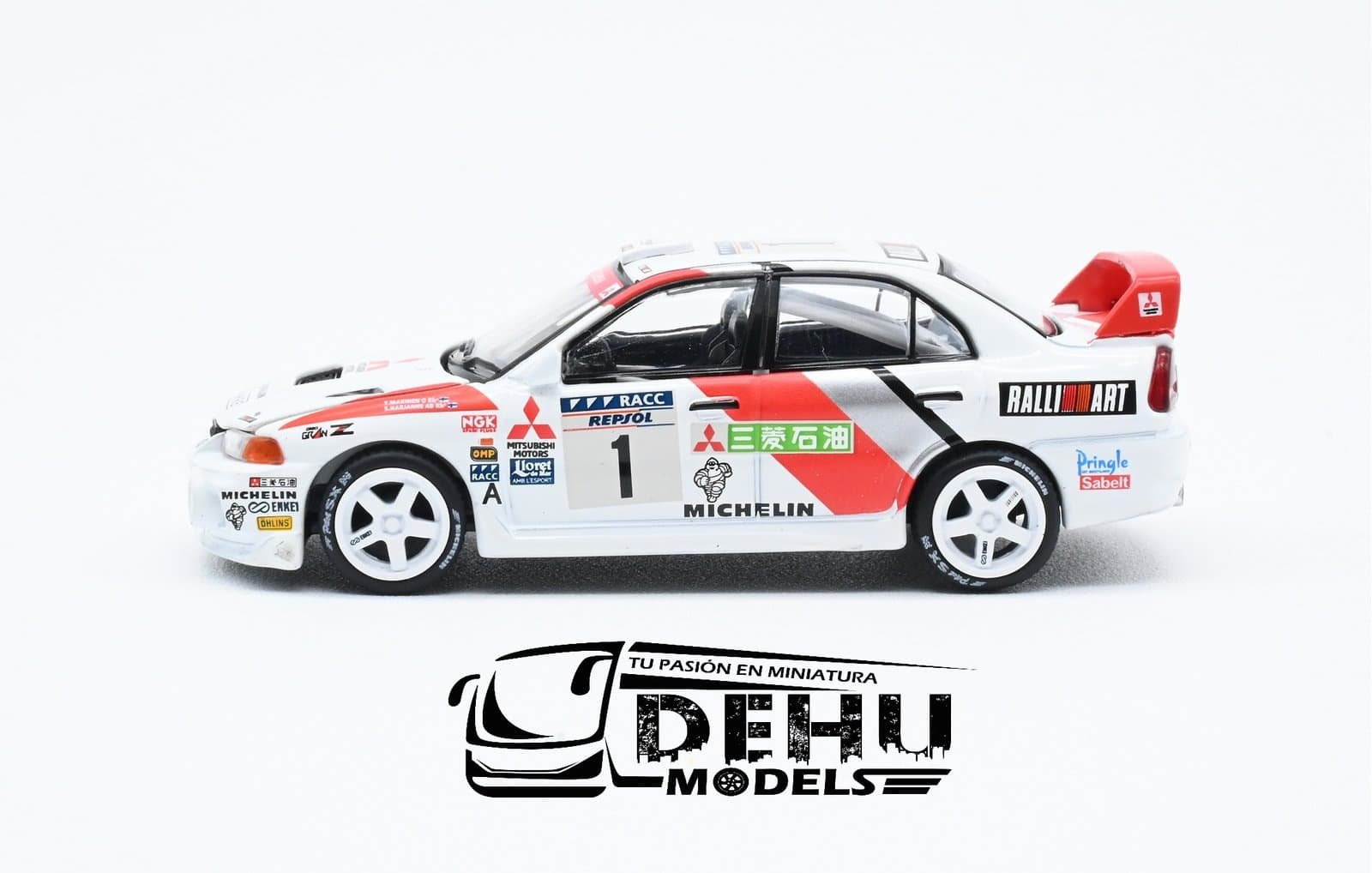 Auto a Escala 1/64 Mitsubishi Lancer Evolution IV 1997 Catalunya Rally Winner PR64-0165 Pop Race - Imagen 9