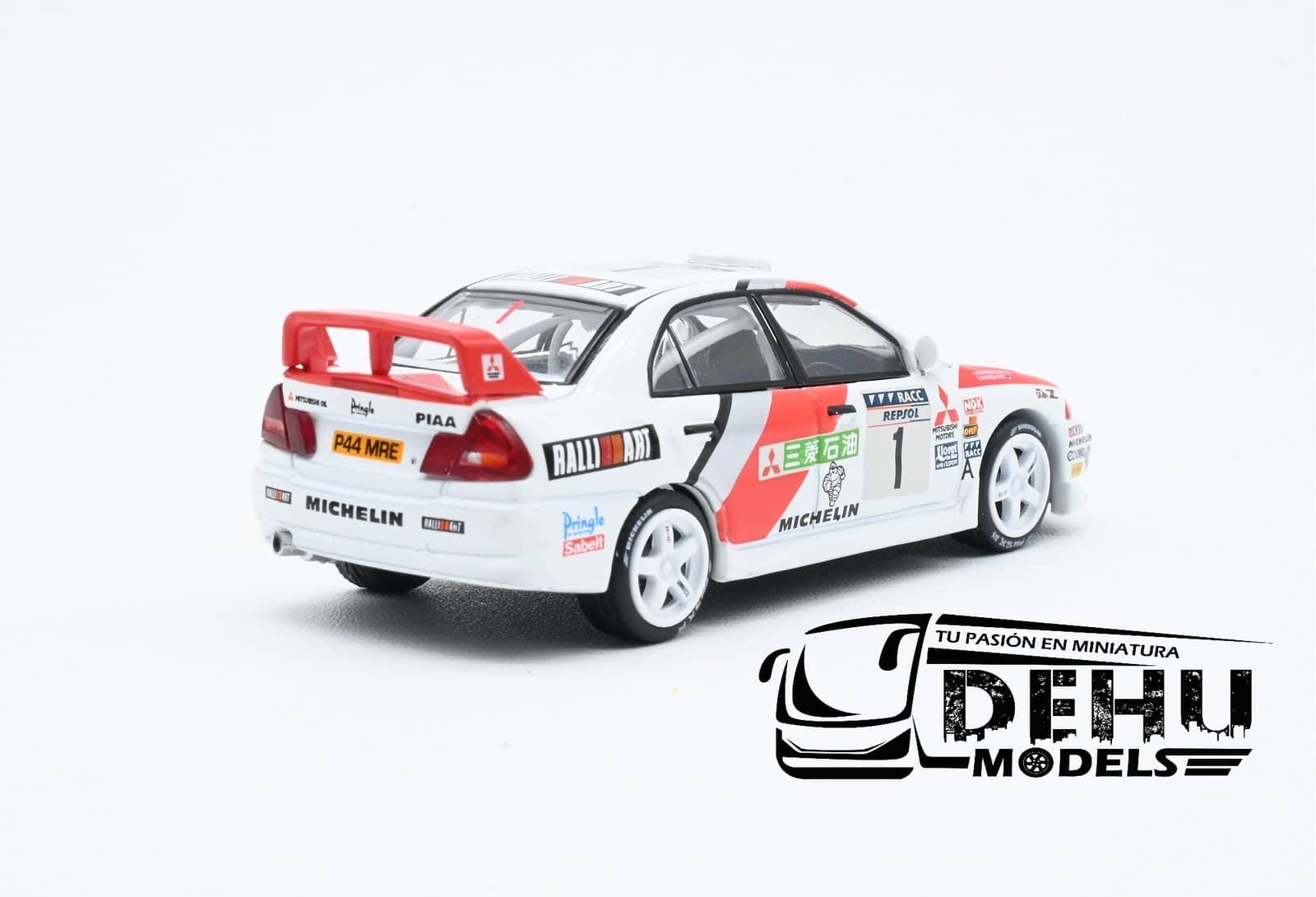 Auto a Escala 1/64 Mitsubishi Lancer Evolution IV 1997 Catalunya Rally Winner PR64-0165 Pop Race - Imagen 5