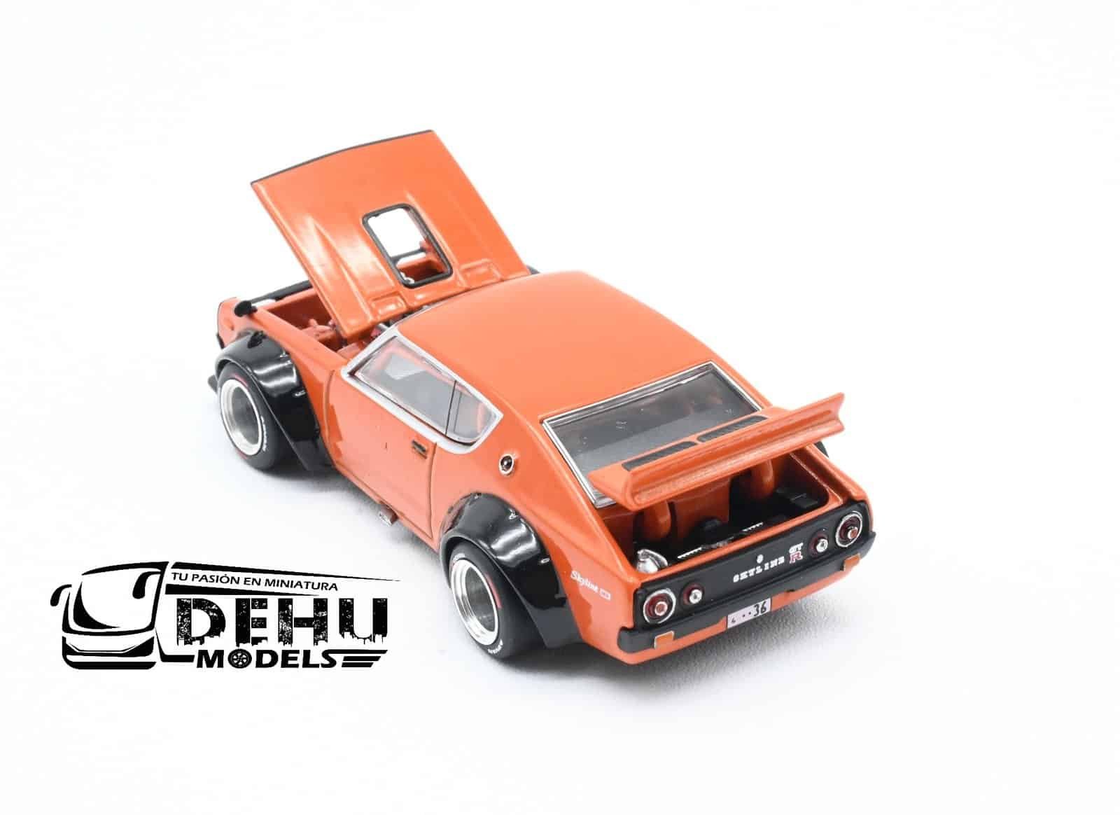 Auto a Escala 1/64 Skyline GT-R V8 Drift Kenmeri Naranja, PR64-0173 Pop Race - Imagen 7