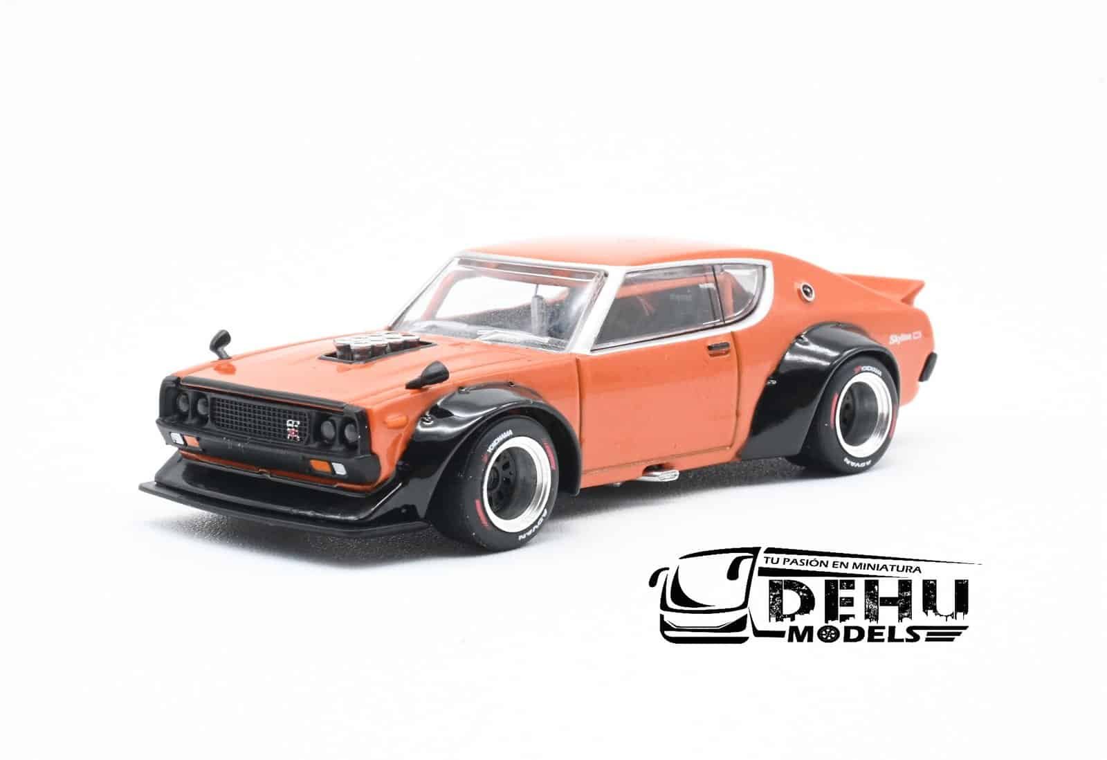 Auto a Escala 1/64 Skyline GT-R V8 Drift Kenmeri Naranja, PR64-0173 Pop Race