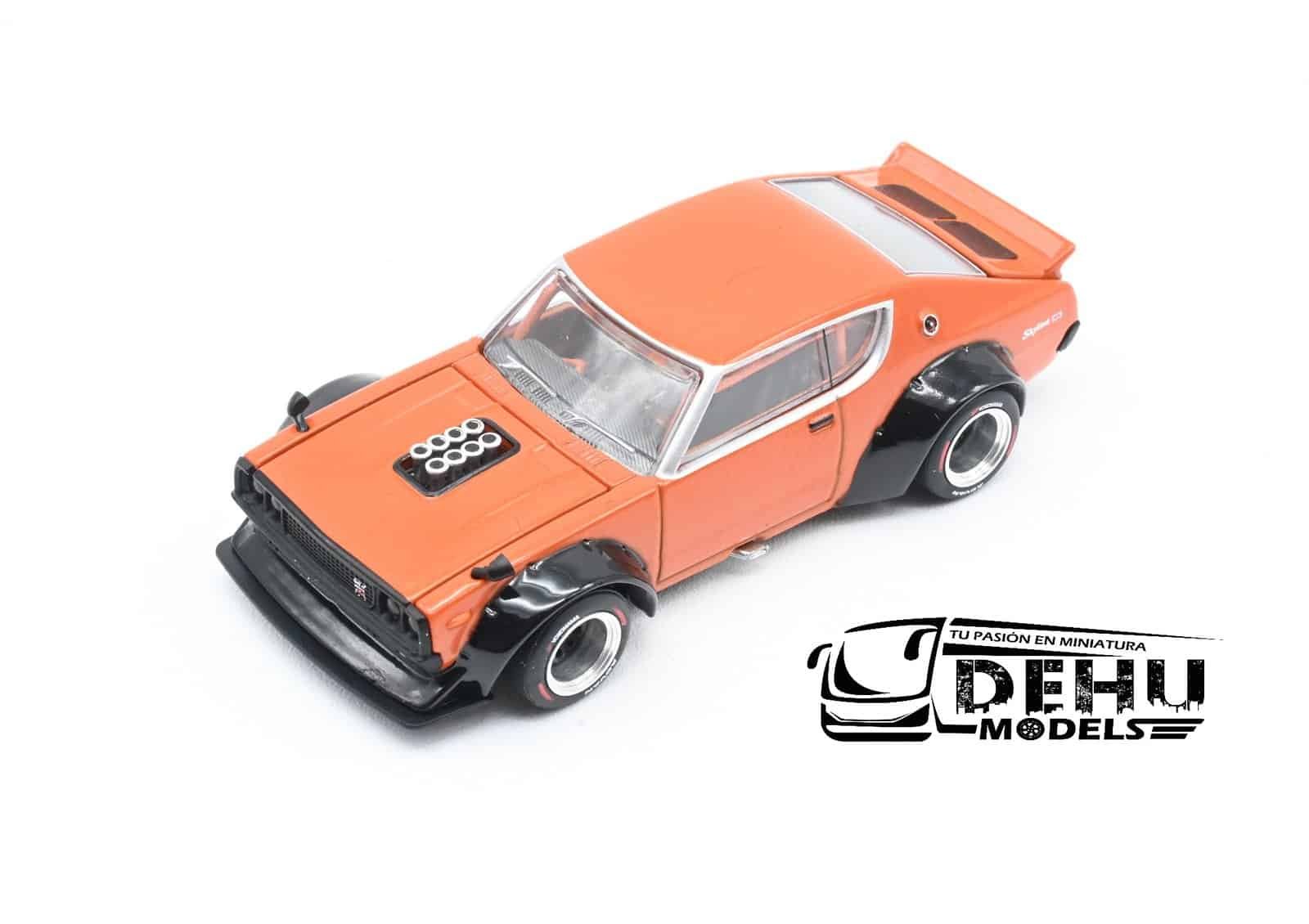Auto a Escala 1/64 Skyline GT-R V8 Drift Kenmeri Naranja, PR64-0173 Pop Race - Imagen 11