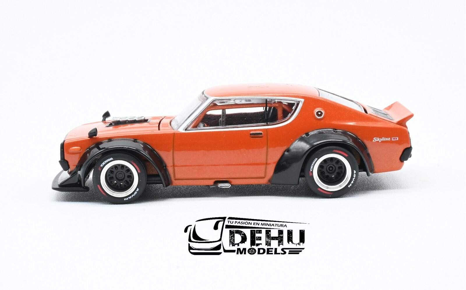 Auto a Escala 1/64 Skyline GT-R V8 Drift Kenmeri Naranja, PR64-0173 Pop Race - Imagen 9