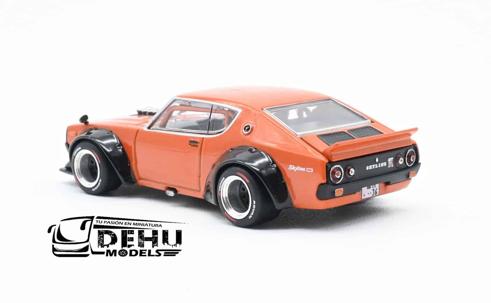 Auto a Escala 1/64 Skyline GT-R V8 Drift Kenmeri Naranja, PR64-0173 Pop Race - Imagen 8