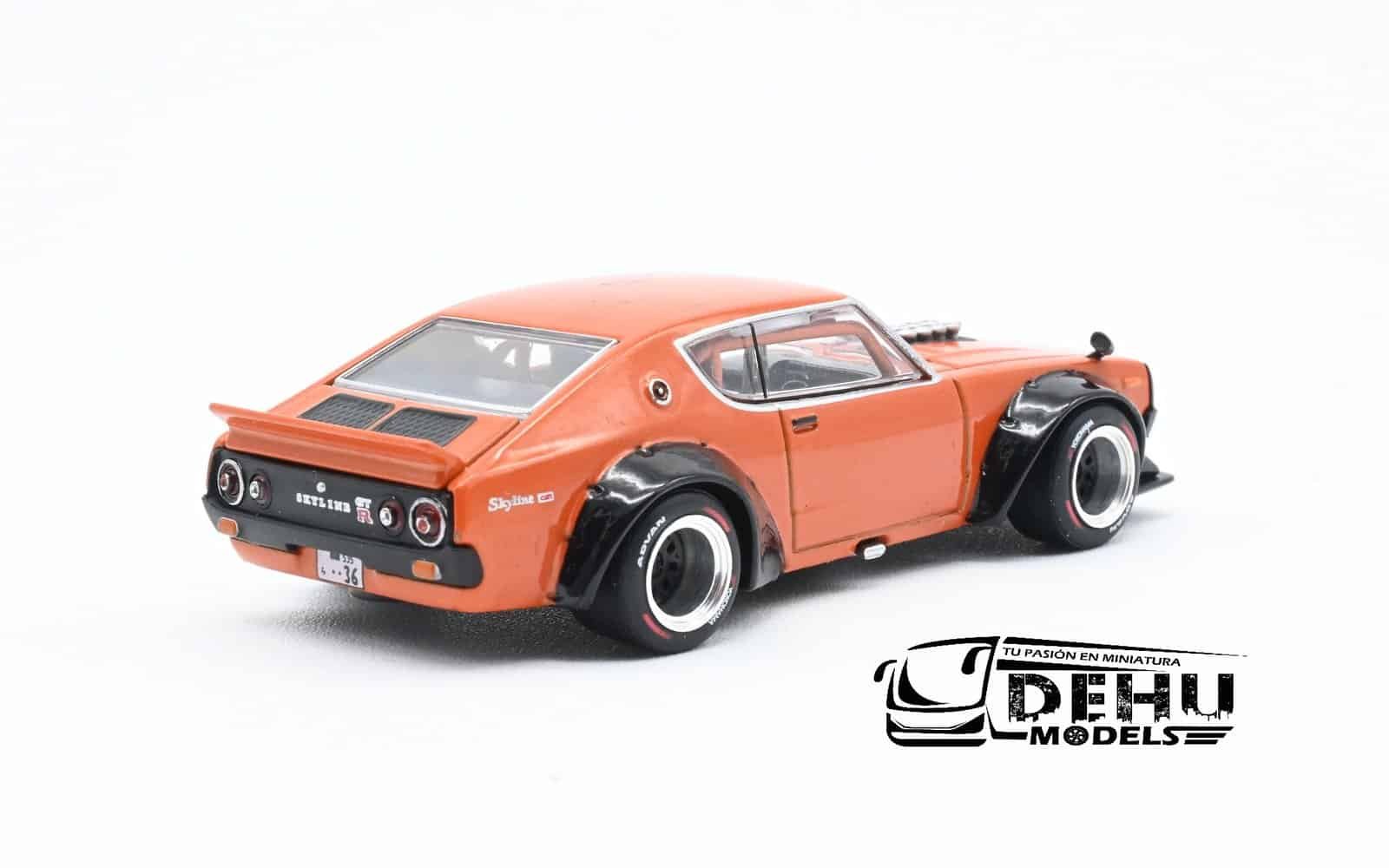 Auto a Escala 1/64 Skyline GT-R V8 Drift Kenmeri Naranja, PR64-0173 Pop Race - Imagen 5
