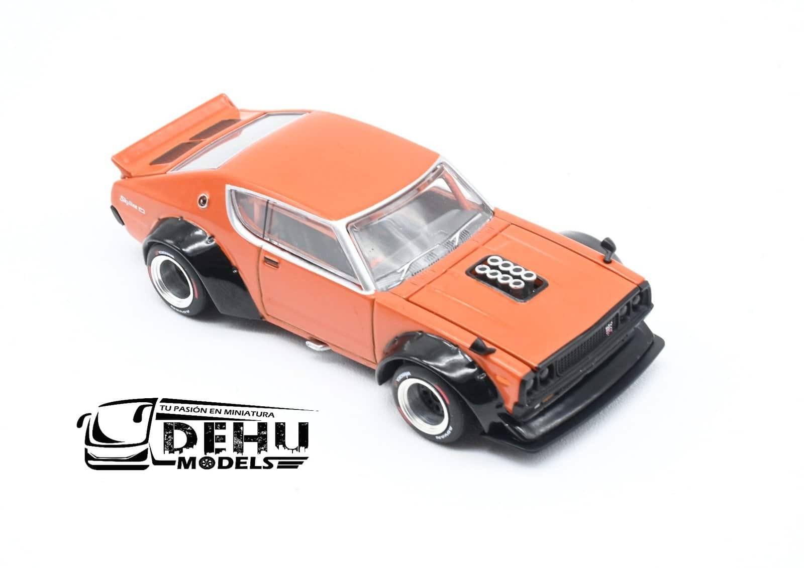 Auto a Escala 1/64 Skyline GT-R V8 Drift Kenmeri Naranja, PR64-0173 Pop Race - Imagen 2