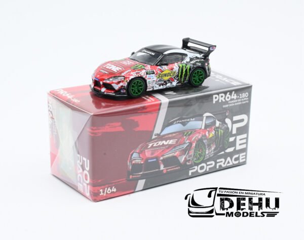 Auto a Escala 1/64 Pandem GR Supra D1GP 2024 Daigo Saito PR64-0180 Pop Race - Imagen 11