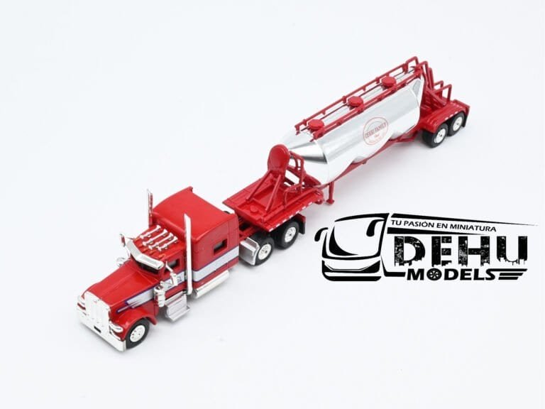 TRPB3016S87-SPEC010 Peterbilt 389 Con Remolque Tanque Pneumatic Cerry Family Feed, Rojo - Cromo (4)