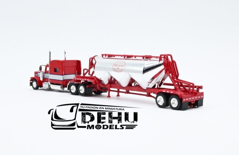 TRPB3016S87-SPEC010 Peterbilt 389 Con Remolque Tanque Pneumatic Cerry Family Feed, Rojo - Cromo (6)