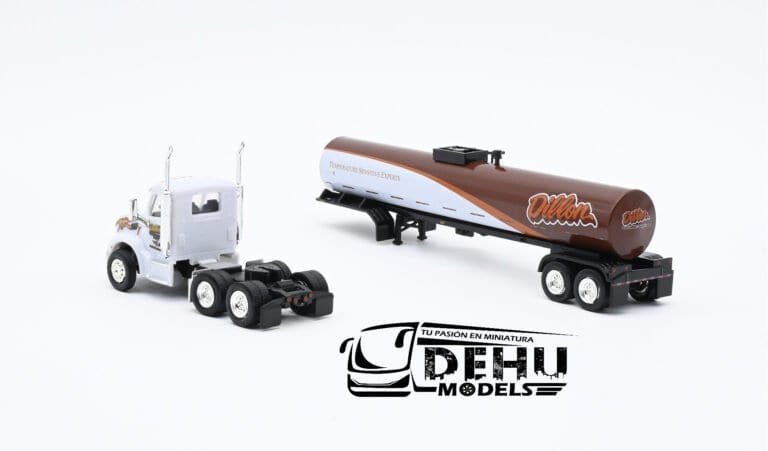 TRPB3021D87-18TNS063 Peterbilt 579 Con Remolque Tanque de Grado Alimenticio Dillon, Blanco - Café (10)