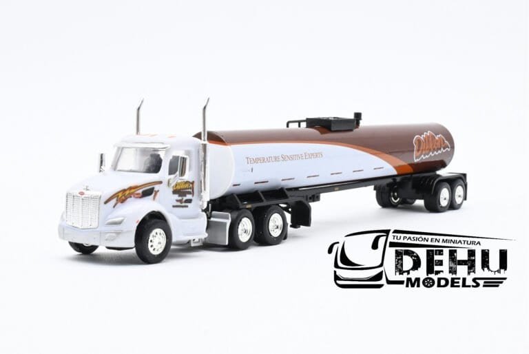 TRPB3021D87-18TNS063 Peterbilt 579 Con Remolque Tanque de Grado Alimenticio Dillon, Blanco - Café (2)