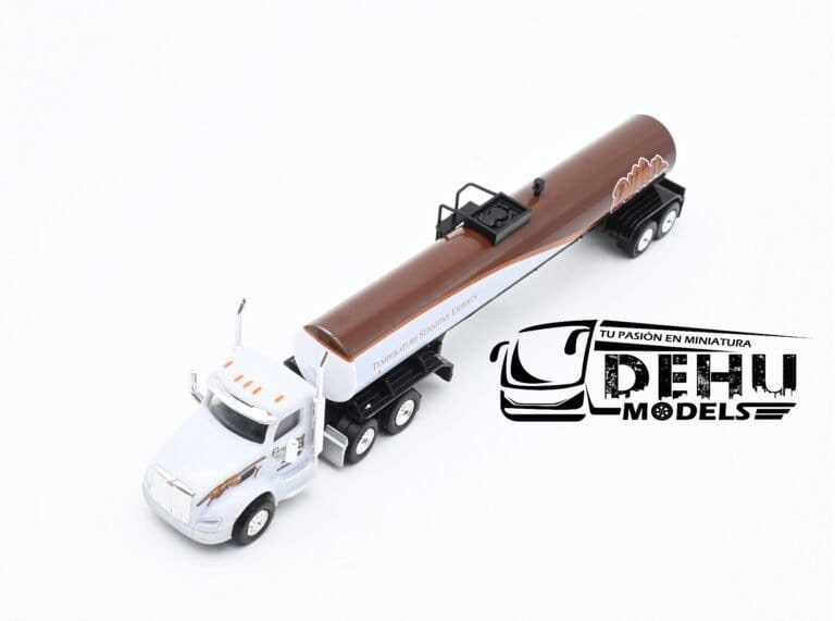 TRPB3021D87-18TNS063 Peterbilt 579 Con Remolque Tanque de Grado Alimenticio Dillon, Blanco - Café (3)