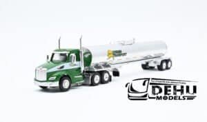 Tráiler a Escala 1/87 Peterbilt 579 Con Remolque Tanque de Grado Alimenticio Lynden Verde - Blanco - Cromo, TRPB3021D87-18TNS064 Truck N Stuff ( Tonkin Replicas)