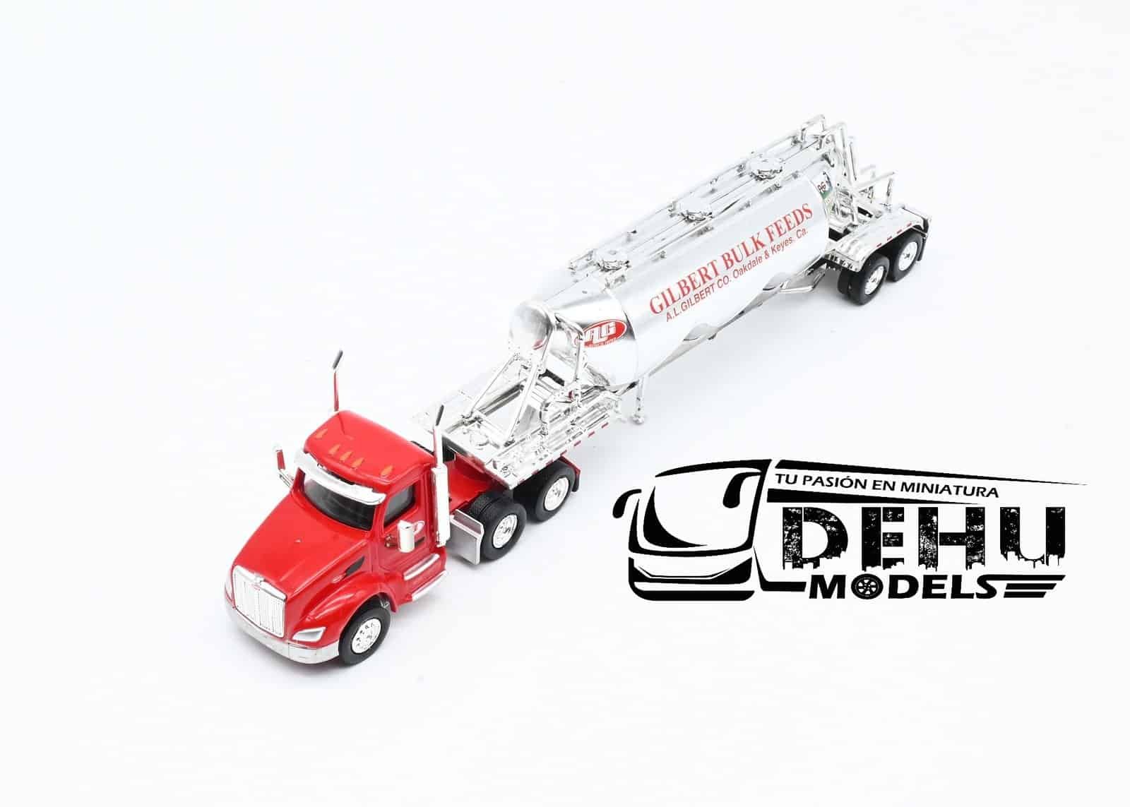 Tráiler a Escala 1/87 Peterbilt 579 Con Remolque Tanque Pneumatic A.L. Gilbert Rojo - Cromo, TRPB3021D87-SPEC005 Truck N Stuff ( Tonkin Replicas) - Imagen 9