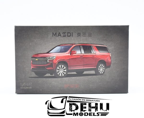 Camioneta a Escala 1/64 Chevrolet Suburban Rojo, CVL1205 Massdi - Imagen 11