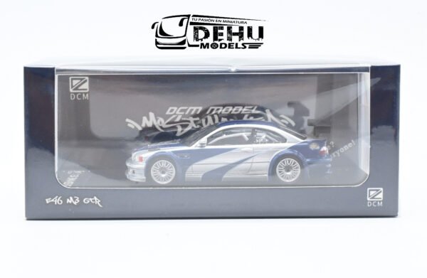 Auto a Escala 1/64 BMW M3E46 GTR Most Wanted Gris-Azul, DCMBMWMOWA DCM Model - Imagen 12