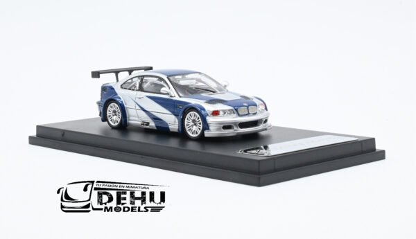 Auto a Escala 1/64 BMW M3E46 GTR Most Wanted Gris-Azul, DCMBMWMOWA DCM Model - Imagen 3