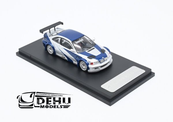 Auto a Escala 1/64 BMW M3E46 GTR Most Wanted Gris-Azul, DCMBMWMOWA DCM Model - Imagen 2