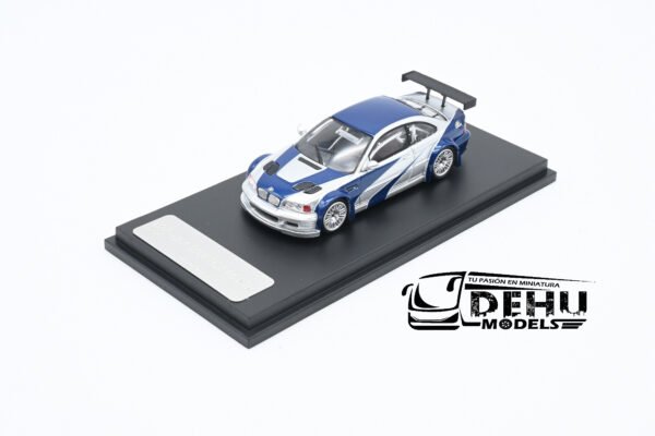 Auto a Escala 1/64 BMW M3E46 GTR Most Wanted Gris-Azul, DCMBMWMOWA DCM Model - Imagen 9